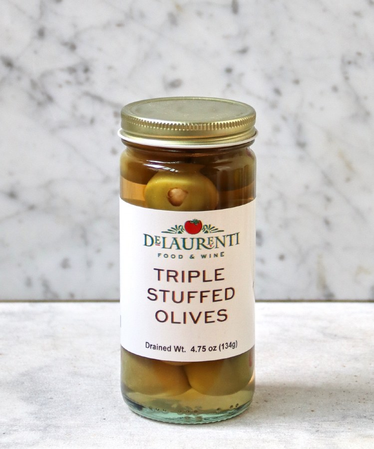 DeLaurenti Triple Stuffed Olives, 5oz - DeLAURENTI